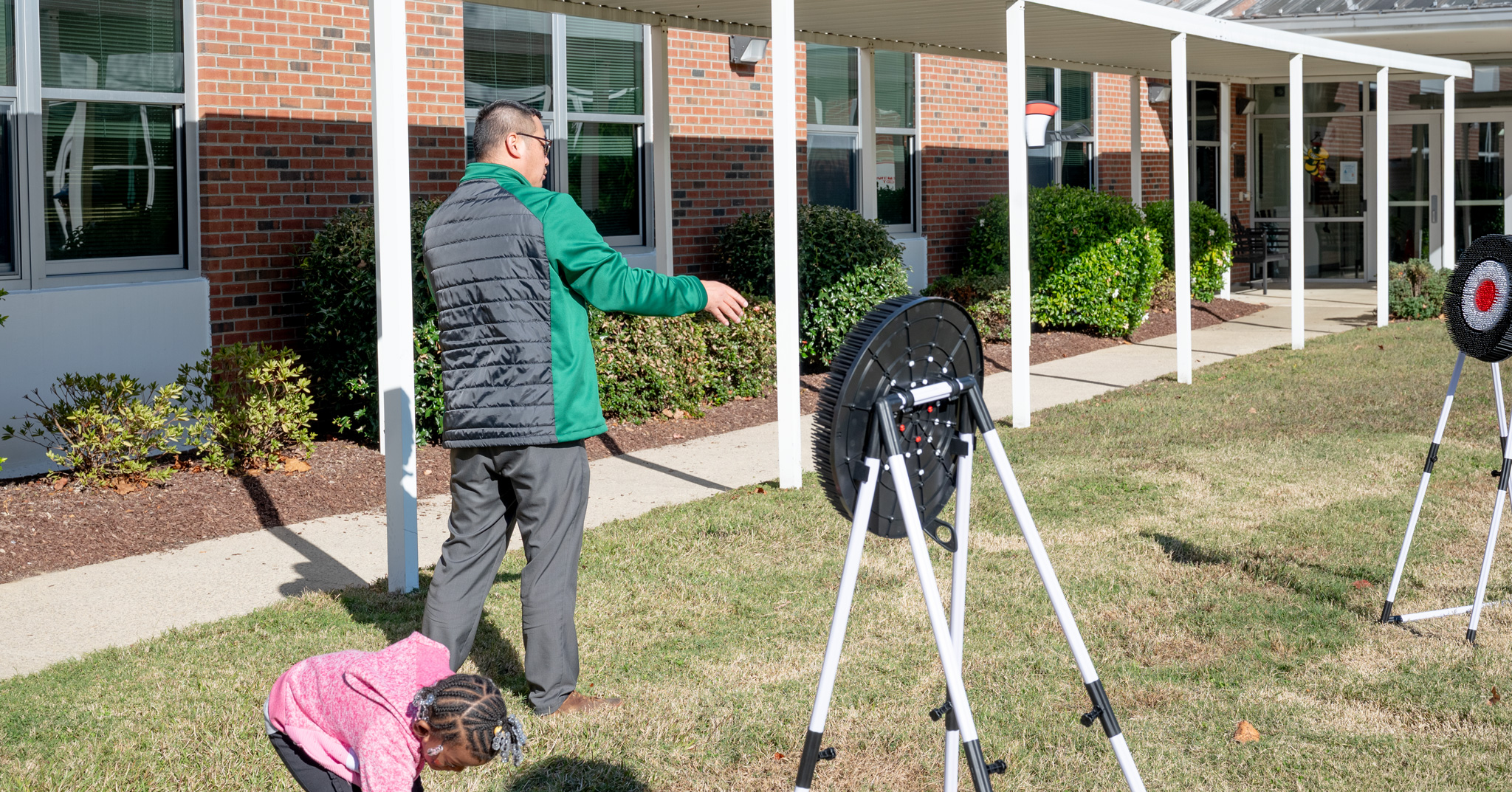 Fall Fest: Hang throw a plastic axe at a target