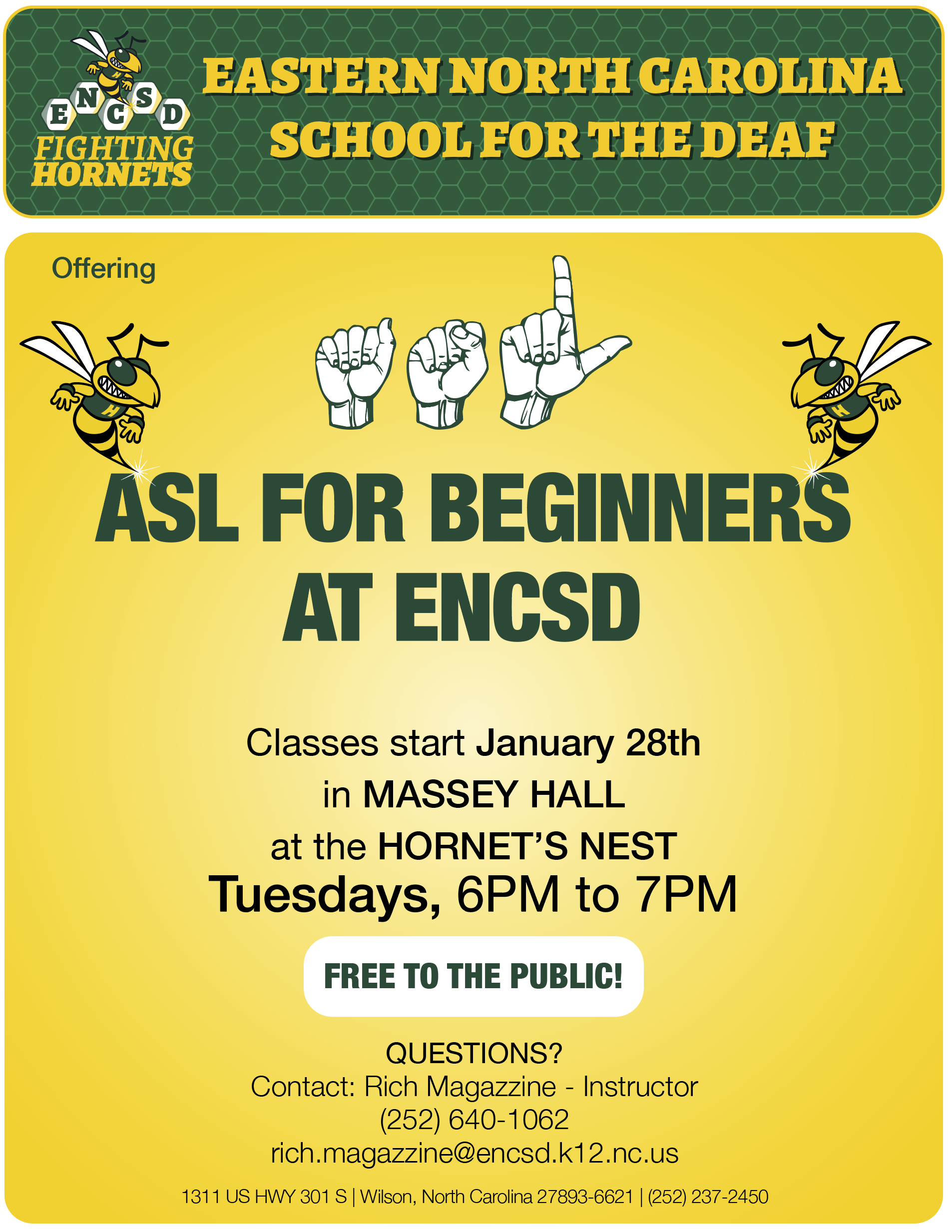 ASL for Beginners at ENCSD