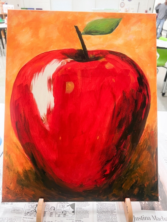 painting of an apple