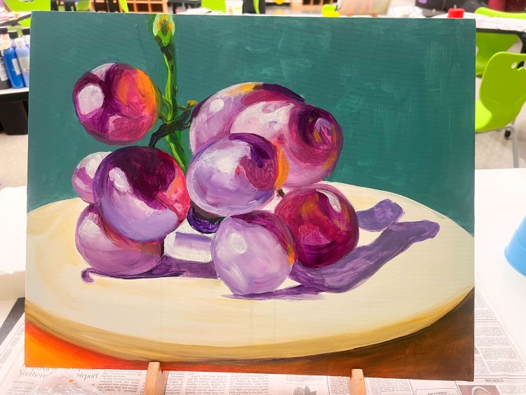 painting of grapes