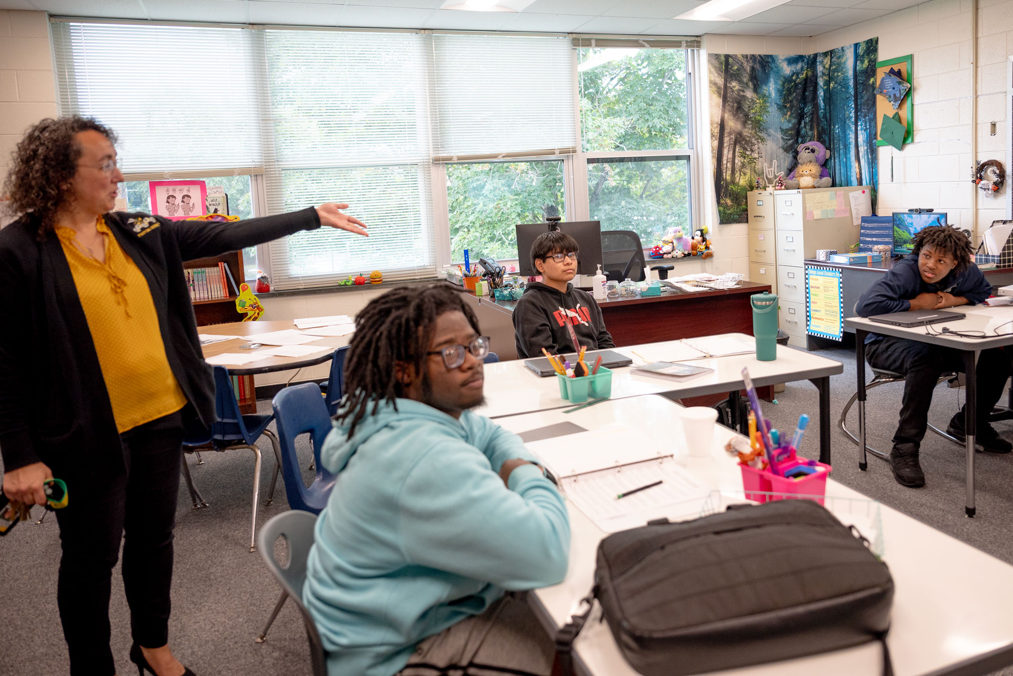 Mayor Sandy Roberson visits