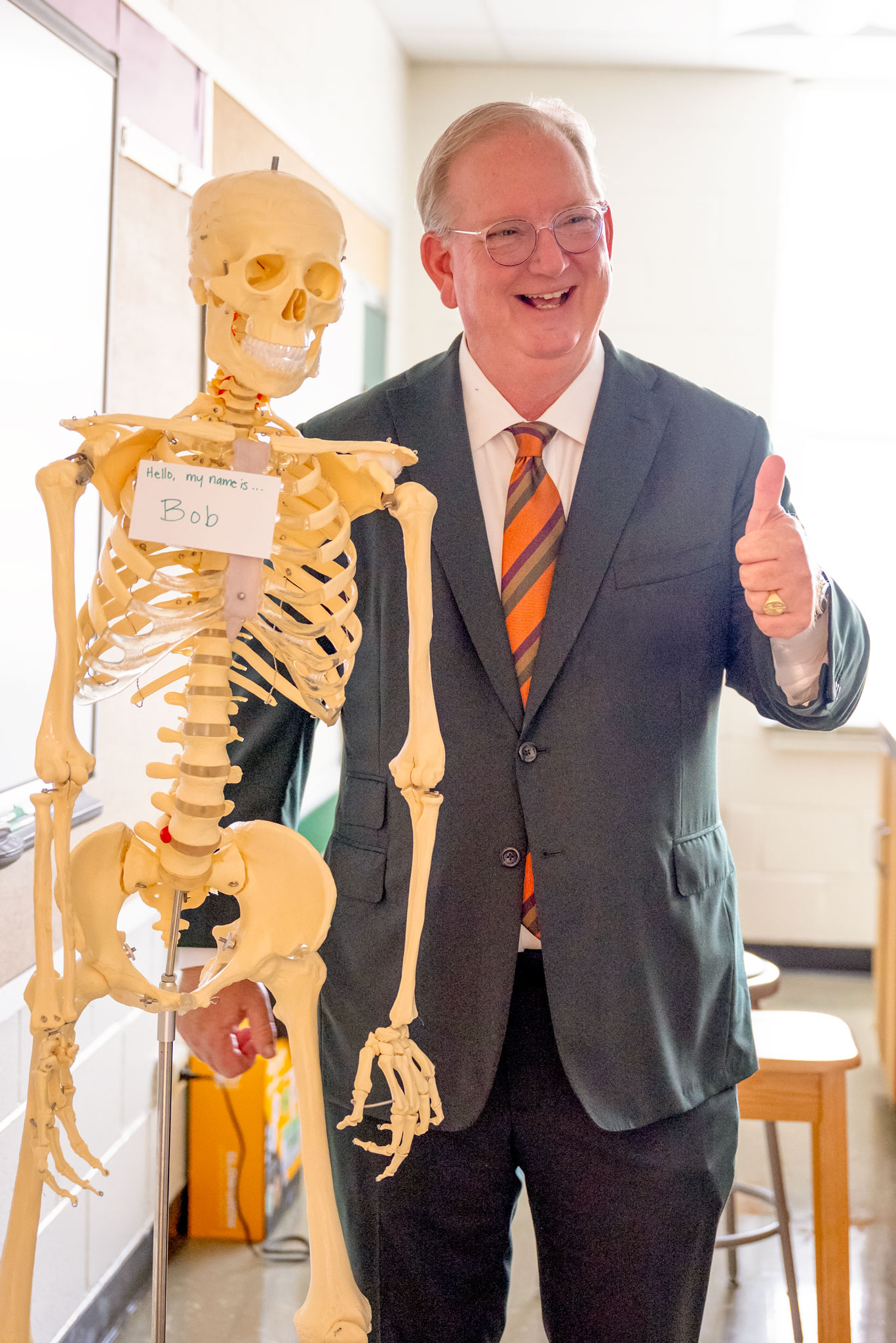 Mayor Sandy Roberson visits