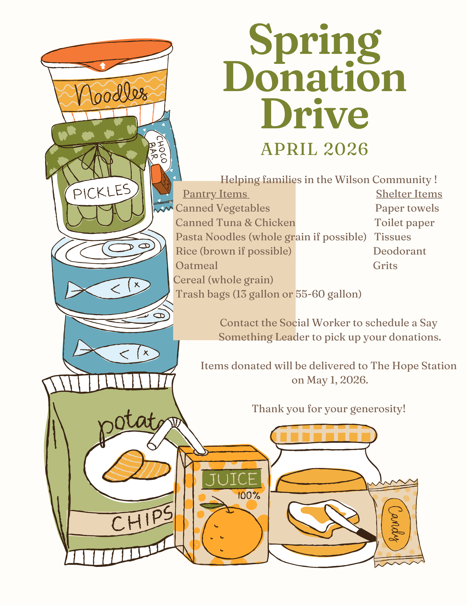 Spring Donation Drive