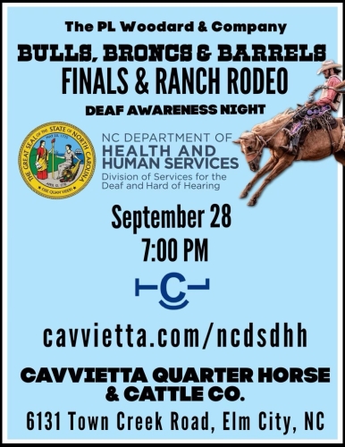 Deaf Awareness Rodeo Sept 28 7:00PM