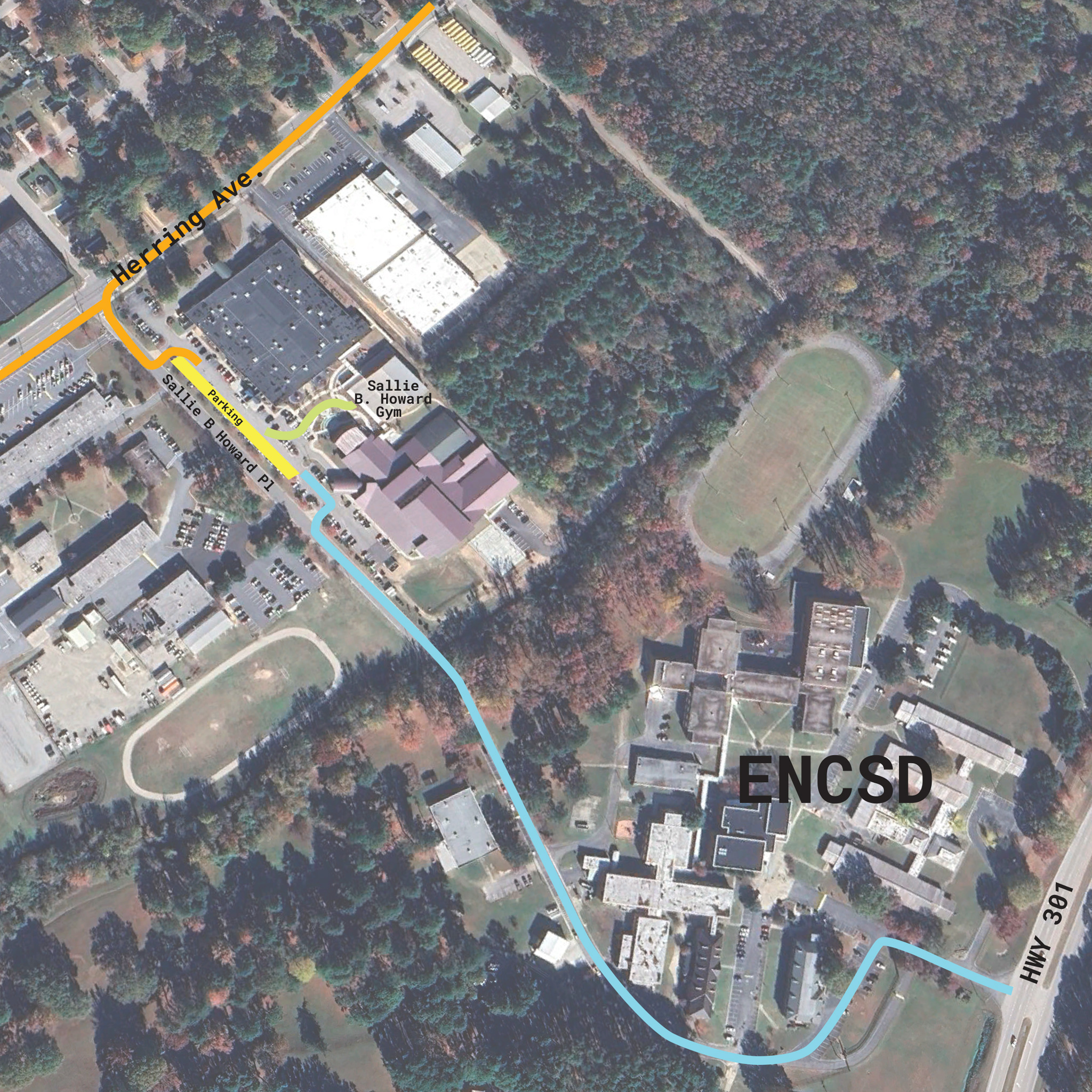 Game day directions to Sallie B Howard