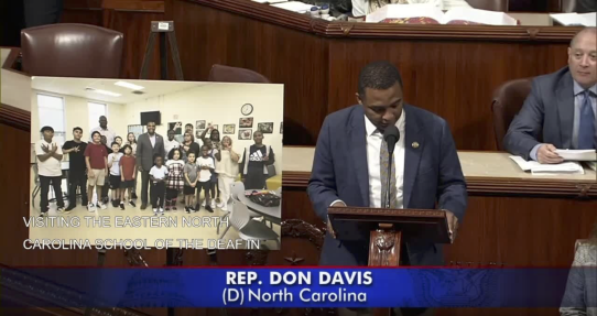Don Davis speaks to House