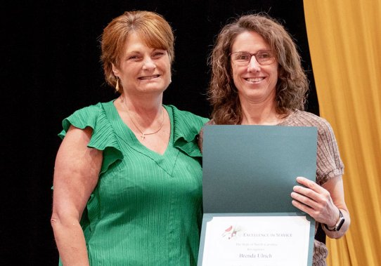 Staff Service Awards Mrs. Iannucci and Brenda